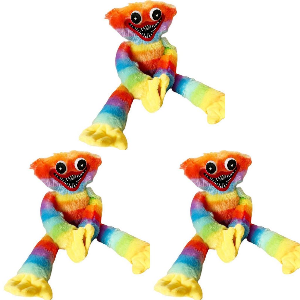 Peluche Huggy Wuggy Arcoíris - Inspirado en el Juego Poppy Playtime Suave Y De Alta Calidad