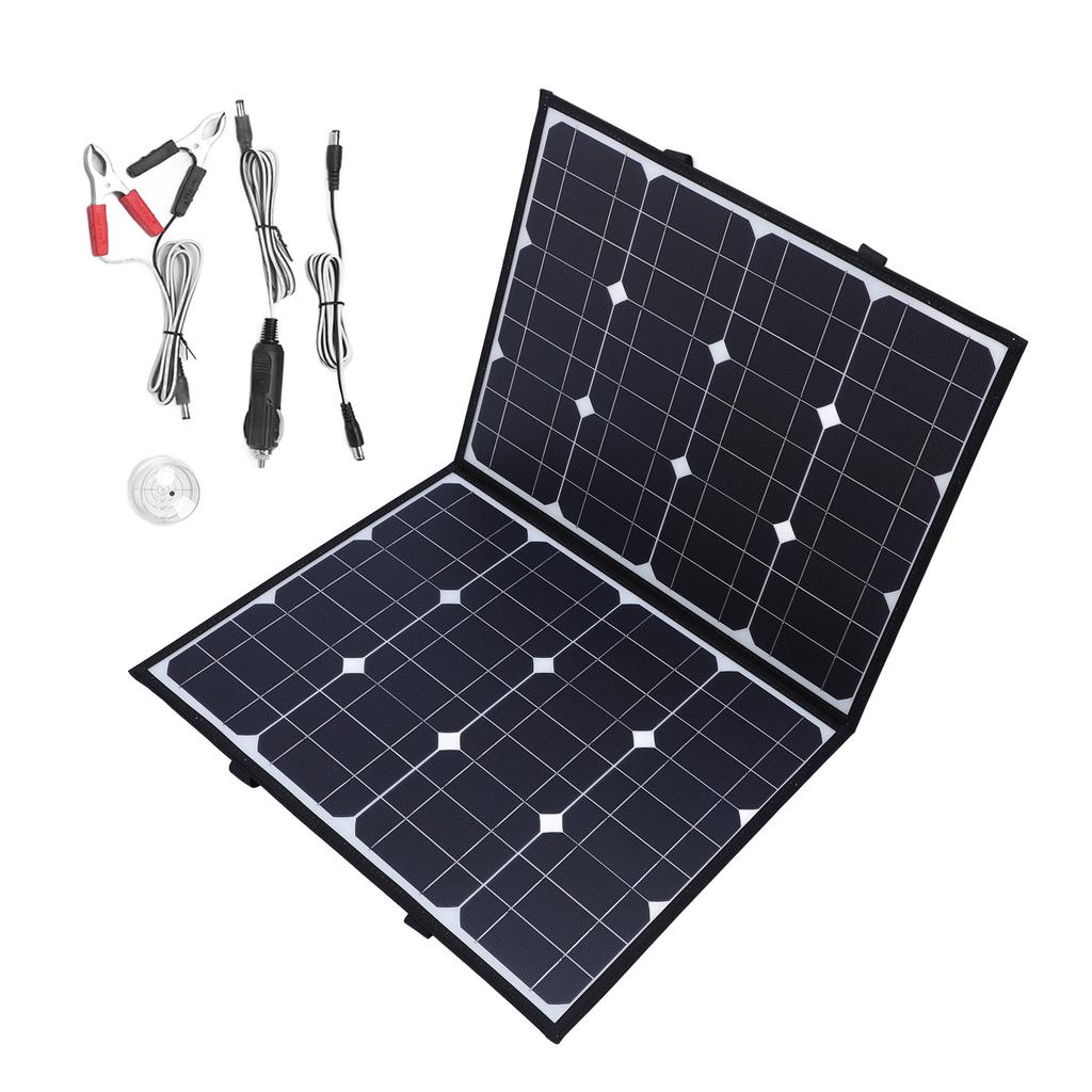 Panneau Solaire Pliable 200W 18V 5A Monocristallin Double USB Portable Kit Chargeur Solaire Pliable avec