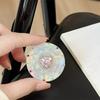 Colorful Heart Rhinestone Phone Holder: Magnetic, Retractable, Portable Finger Ring