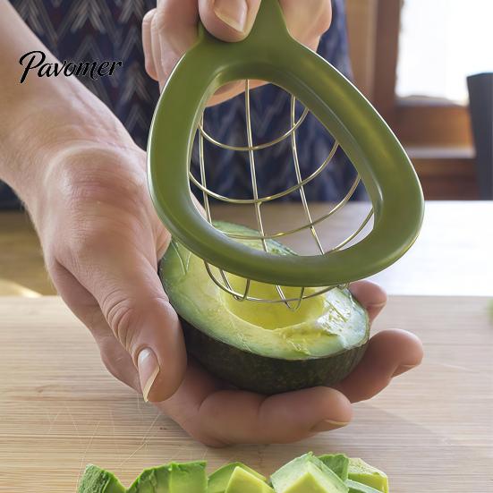 Dicing Tool for Kiwi Multifunctional Avocado Slicer, Quick Pitter Cutter Kiwi, 3 Stainless Steel Fruit Dicer In 1 Slicer Divider, Kitchen Gadget
