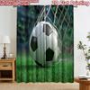 Imprimare plată 2D 2 buc Tratament Fereastră Perdele Perdele Moment Gol de Fotbal Perdele Poliester Imprimare Digitală Decor Festiv perete