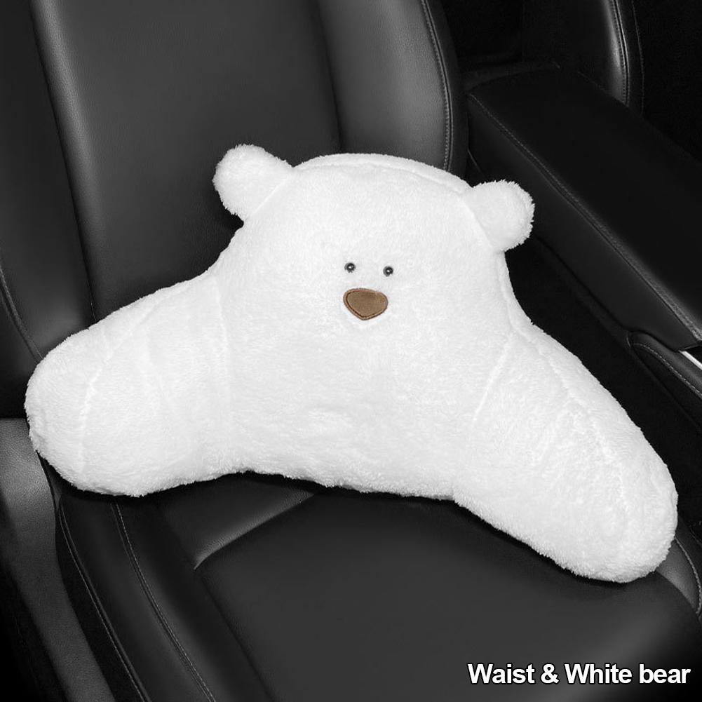 Cute Bear Animal Car Headrest Pillow Lovely Auto Seat Head Support Neck Protector Cushion Plush Automobiles Lumbar Rest Car Kits