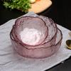 Disposable Bowl High Quality Colorful Different Size  Purple Blue Pink Green Glass Salad Bowl for Home Fruit Serving