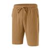 Men's Cotton Linen Summer Shorts - Drawstring Waist, Straight Leg, Breathable, Comfortable for Daily Wear or Beach Use