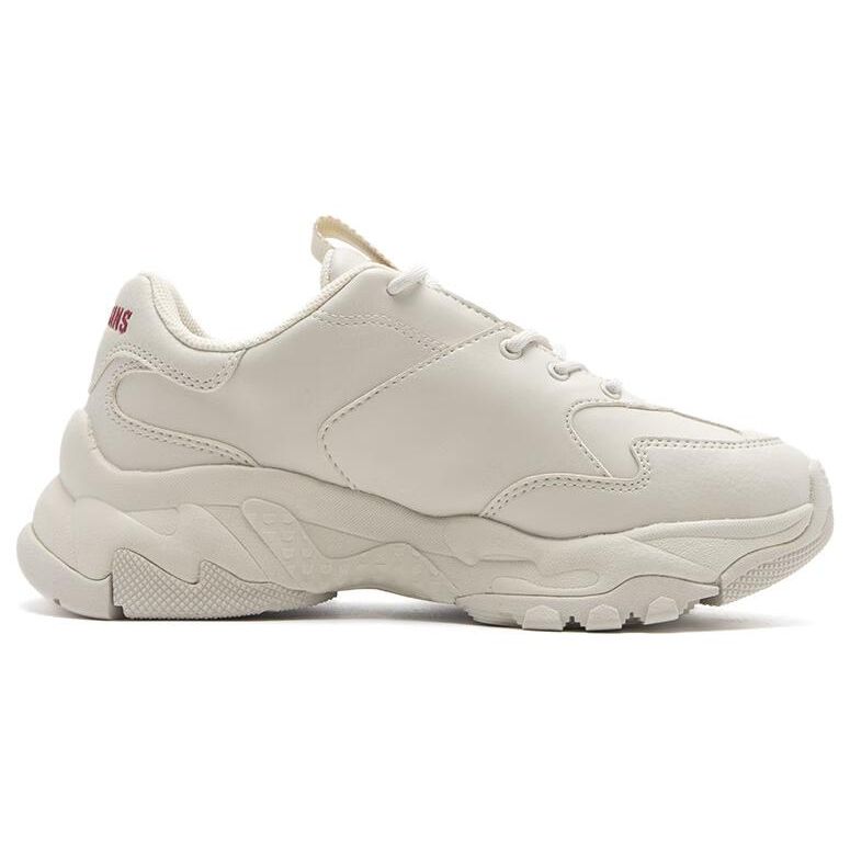 MLB Big Ball Chunky Synthetikleder Gummi Bequem Vielseitig Rutschfest Abriebfest Niedrig geschnitten Dad Shoes Unisex Sneaker Weiß 3ASHBCW3N-45WHS