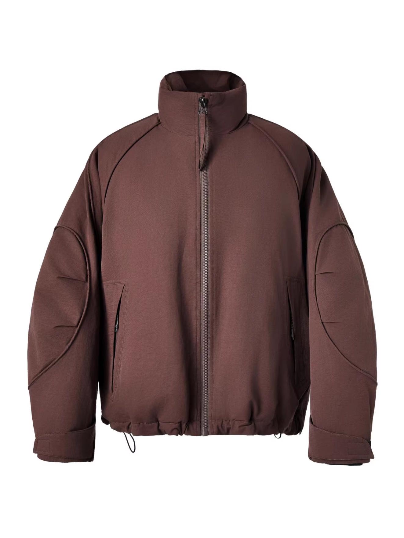 

Men s Winter White Stand Collar Down Jacket - Warm, Windproof, Casual Style 2XL кавовий
