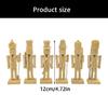 Set of 6 12CM Natural Wood Unpainted Nutcrackers Blank DIY Project For Home Decors And Holiday Celebration Decoration