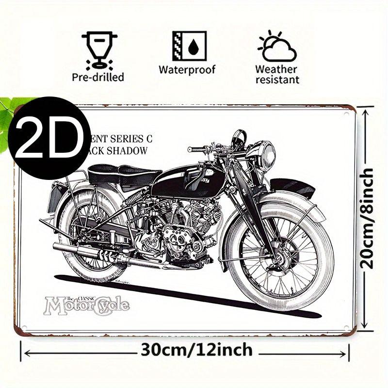 Vintage Tin Sign Retro Motorcycle Garage Wall Decor Bar Man Cave Artwork