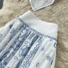 Boho Chic Paisley Print Two Piece Set Women Summer Sleeveless Spaghetti Strap Crop Top + High Waist Midi Skirt Sets Beach Vacation Skirt Suits