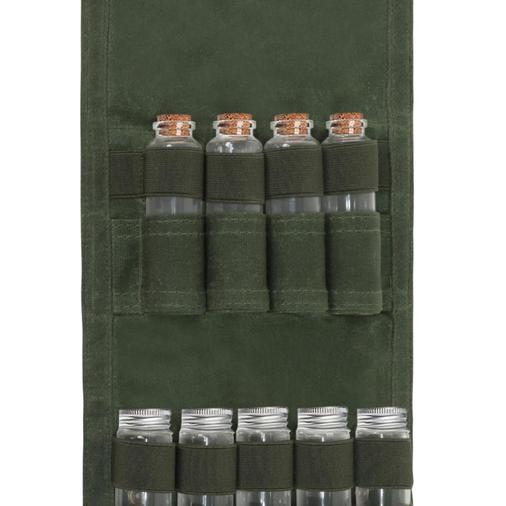 Tragbare Gewürztasche 9 Löcher Canvas Glas Leicht Tragbar Bequem Handgefühl Würze