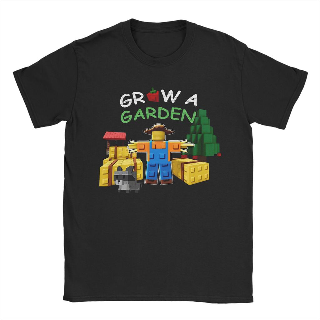 Streetwear Grow a Garden Gamer T-Shirt Men Cotton Short Sleeve Round Neck Summer Top Tee