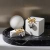 Elegant Imitation Pearl Drop Earrings for Women Stainless Steel Gold Color Bowknot Classic Everyday Office Wear Jewelry Gift