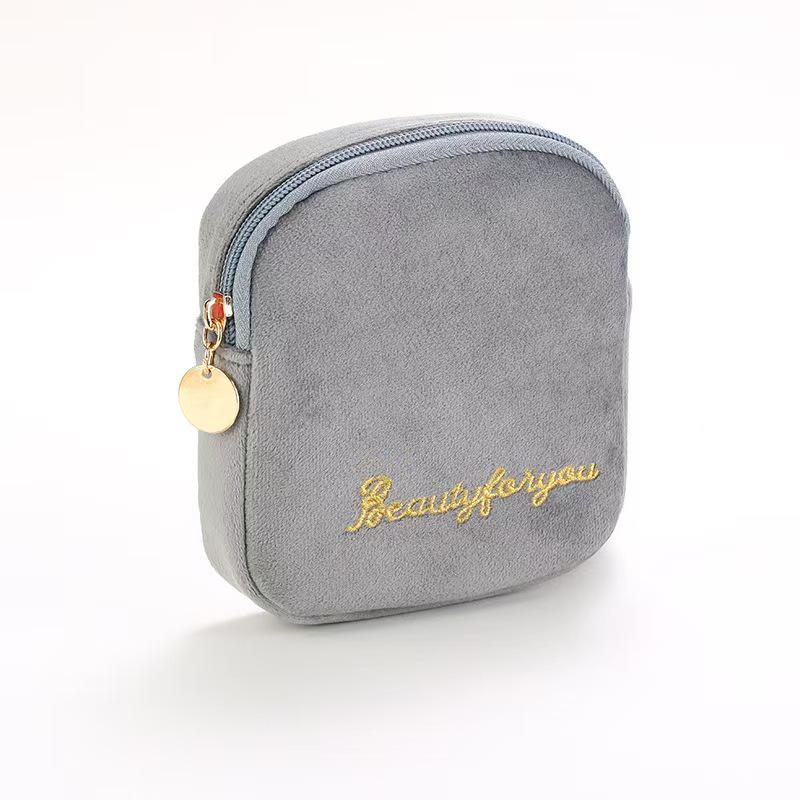 Samt-Make-up-Tasche: Hochkapazitives, Premium 4-teiliges Kosmetik- und Lippenstiftaufbewahrungsset