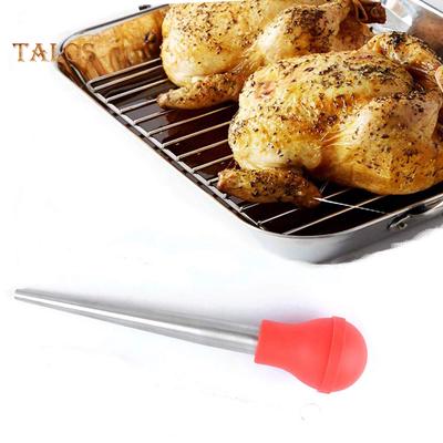 Turkey Meat Seasoning Pump Syringe Needle Injector Brush Kitchen Cooking Tool