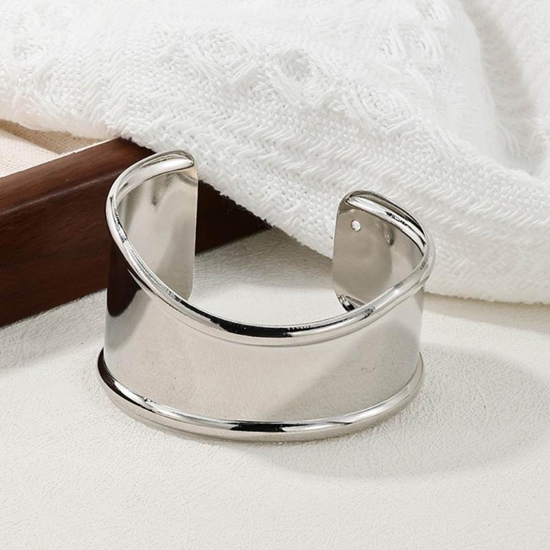 Fashionable Wide Opening Bracelet Irregular Bracelet Irregular Shape Wristlet Unique Wide Cuff Bracelet for Women Girls