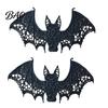 Durable Fabric Patches 2PCS Halloween Bat Embroidered Patch, Lace Gothic Wing Design Long-lasting DIY Clothing Badges, for Backpacks Jeans Jackets