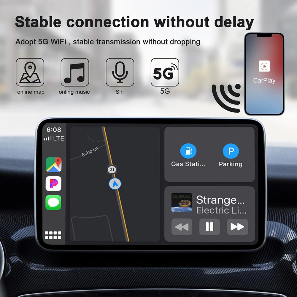 Wireless Carplay Dongle WIFI 2.4GHz 5GHz CarPlay Converter Plug Bluetooth-compatible 5.0 Low Power Consumption for IOS/Andriod