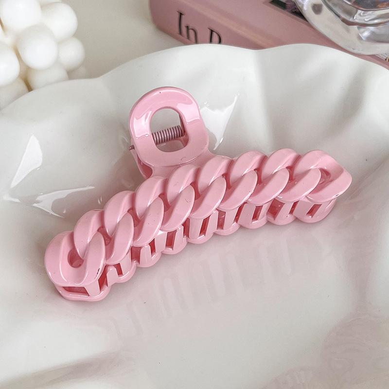 UXSL New Sweet Pink Series Hair Claw Acrylic Hairpin Geometry Barrette Crab Hair Clips Headwear for Womens Girl Hair Accessories