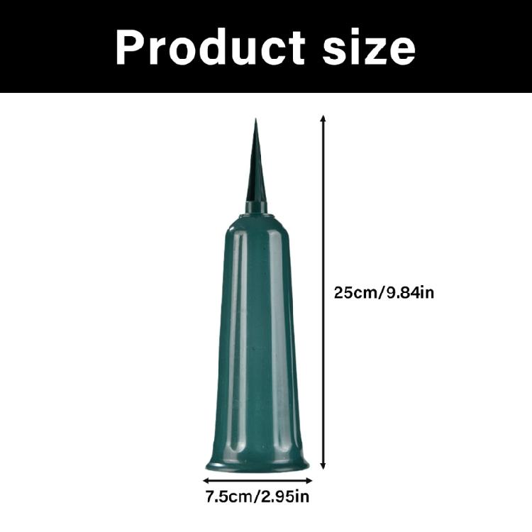 Outdoor Plastic Flower Cone Floral Display With Reinforced Base For Stable Lawn Cemetery Decoration Weather Resistant