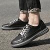 Herren Freizeitschuhe Leder Sneaker Atmungsaktiv Herren Designer Mode Britischer Stil Lässige Lederschuhe Neue Laufschuhe