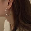 European and American silver needle simple zircon earrings exaggerated personality design earrings high-end versatile temperament earrings