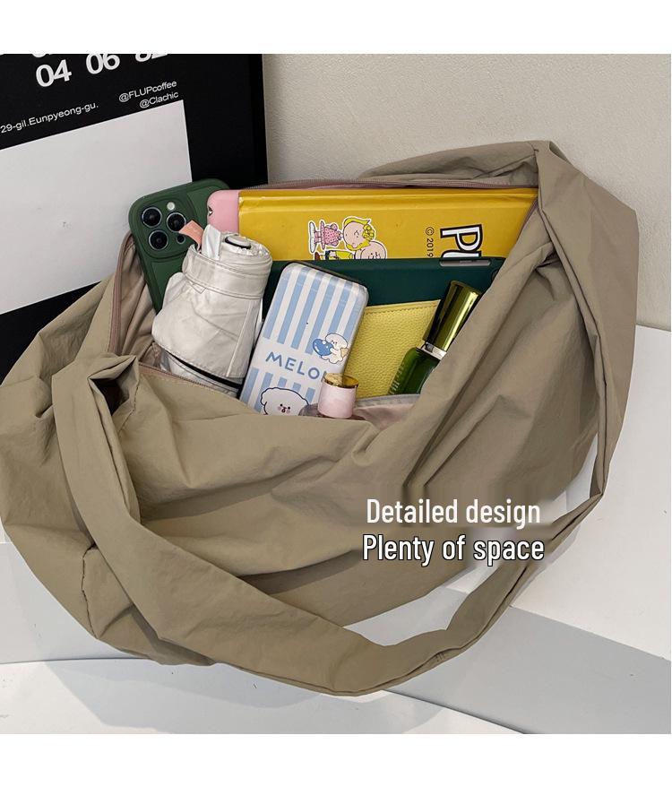 Sac à dos polyvalent léger en tissu doux pour femmes - Grande capacité, couleur unie, pour les trajets quotidiens, le sport, la salle de sport et les voyages