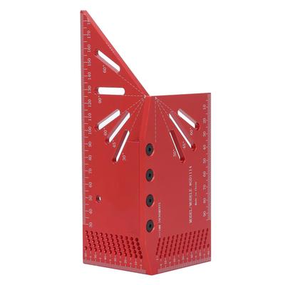 Square Measurement Ruler Multifunctional Aluminium Alloy 30 45 60 90 Degree 3D Mitre Angle