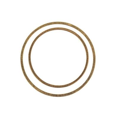 Flat Rings - Rayher - Set of 4 - Gold Metal - 20 Mm and 25 Mm - Mixed