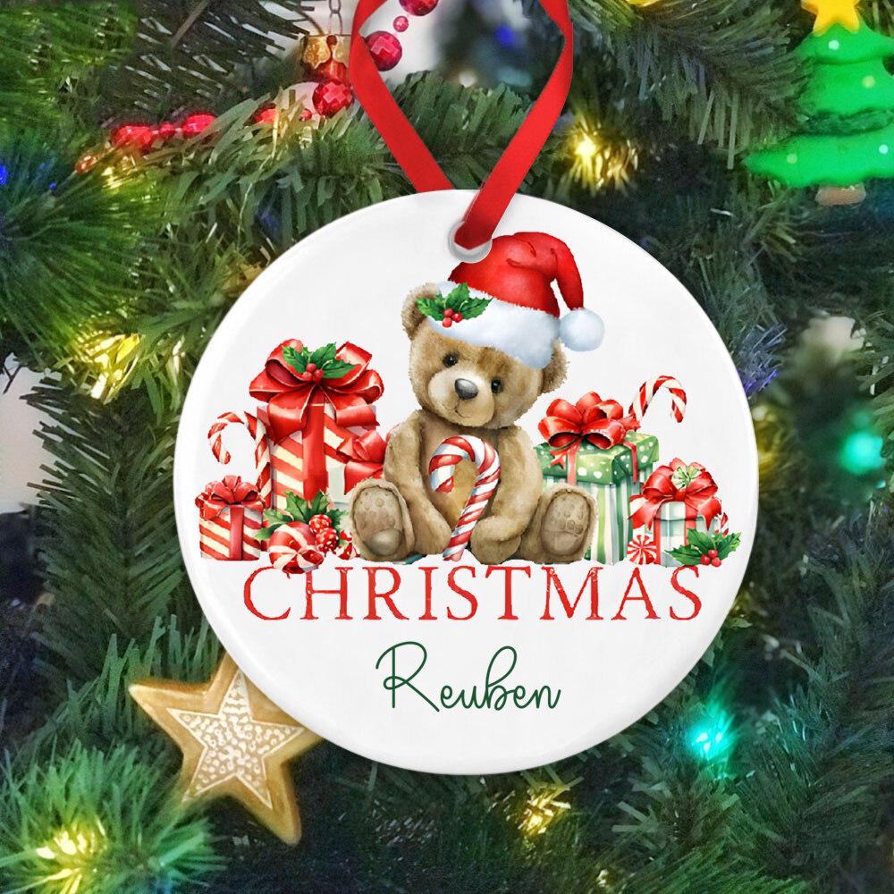 Personalized First Christmas Ornament for Baby Custom Keepsake Christmas Ornament New Baby Gifts Christmas Tree Decor Xmas Gifts