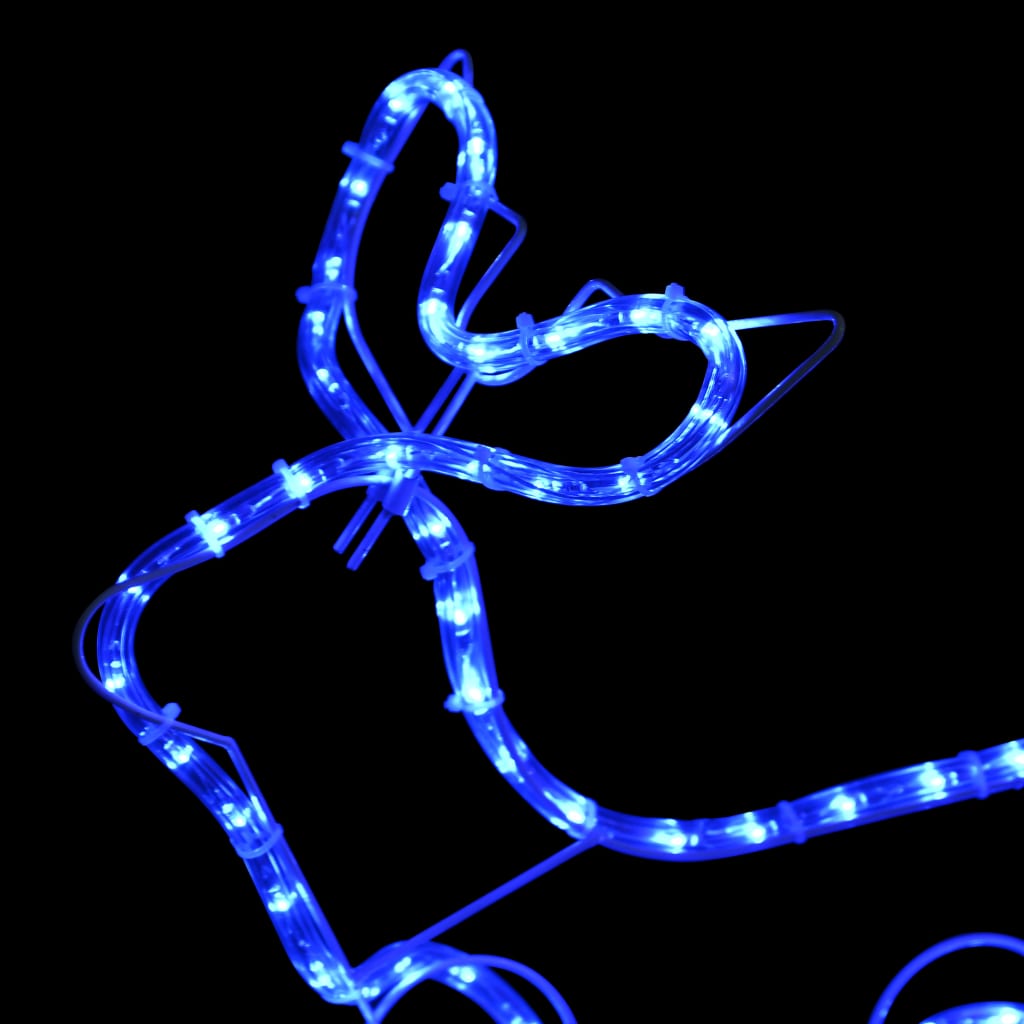 Vidaxl Świąteczna Dekoracja Zewnętrzna: Renifery I Sanie, 576 Diod Led