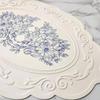 Silicone Carved Dining Mat Retro Pattern Table Mat Floral Placemat for Dining Table Kitchen Coffee Pad Tableware Mats Waterproof
