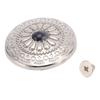 5 Set 30mm Decorative Flower Screw Back Buttons Vintage Screw Buttons with 4.5mm Screws Silver for PU Leather DIY Zinc Alloy