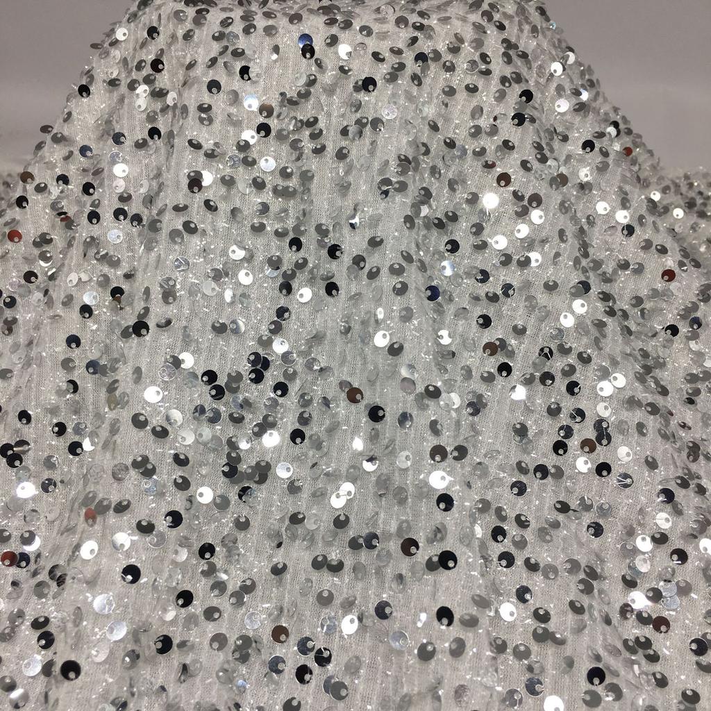 Technology Good Price 5MM Shine Ground Tulle Sequin Fabric Colorful Embroidered Sequin Fabric for Women Wedding Dress for Girls