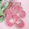 10PCS 20.8*24.8mm Acrylic Transparent Curved Moon Star Loose Beads DIY Mobile Phone Chain Jewelry Accessories