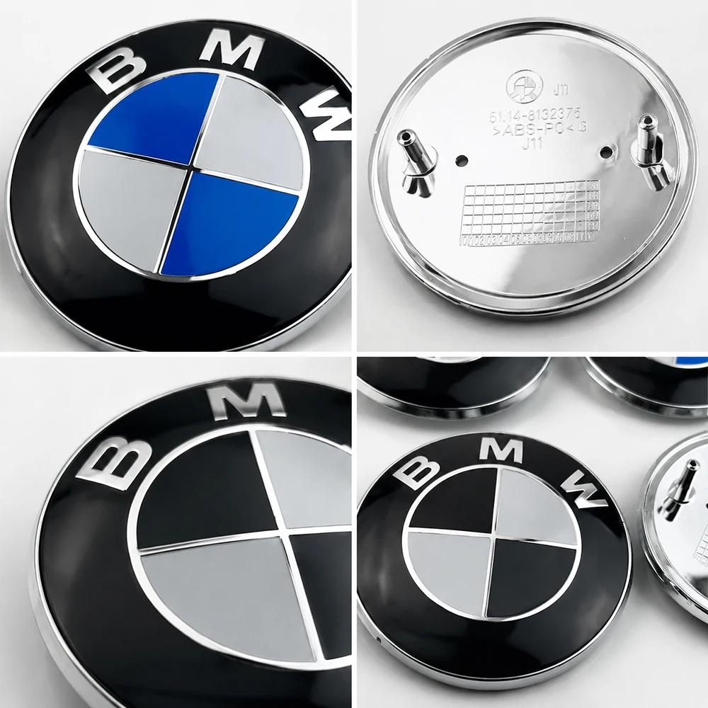 ta122Pcs Set 74mm 82mm BMW Front Bonnet Rear Trunk Emblem Badge Replacement Logo Exterior Styling Parts For E30 E38 E39 E46 E60 E61