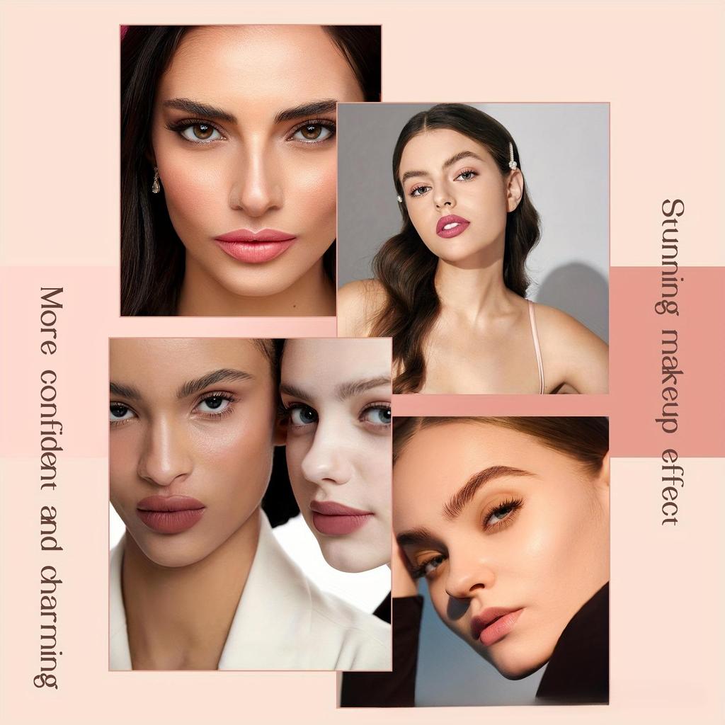 Rossetto idratante glitterato lucido Rossetto impermeabile resistente Lucidalabbra opaco perlato ad alta pigmentazione Regalo di trucco perfetto per le donne