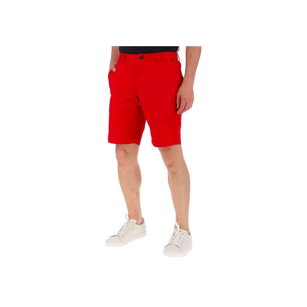 Emporio Armani Solid Color Straight Leg Button Casual Shorts Men Shorts Red 3GPS12-N71Z-1450
