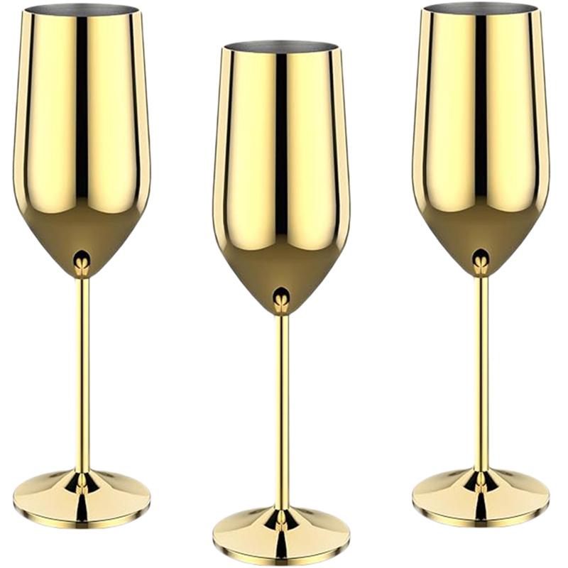 4Pcs Stainless steel wine glasses unbreakable metal cocktail glasses 220ml for drinking cocktails and wine in the at bar Cup