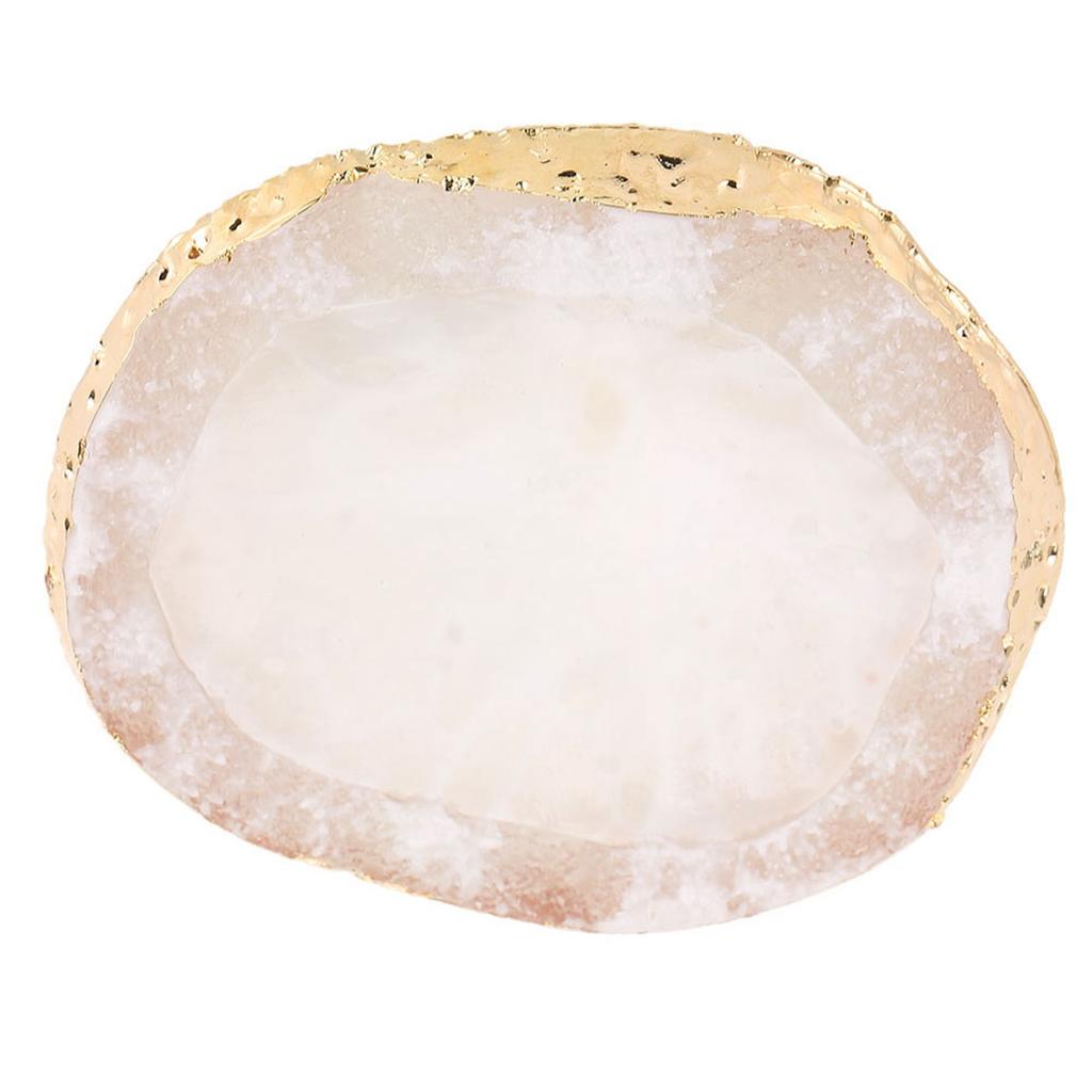 Resin Nail Art Paint Drawing Color Dish Golden Manicure Nail Tool White