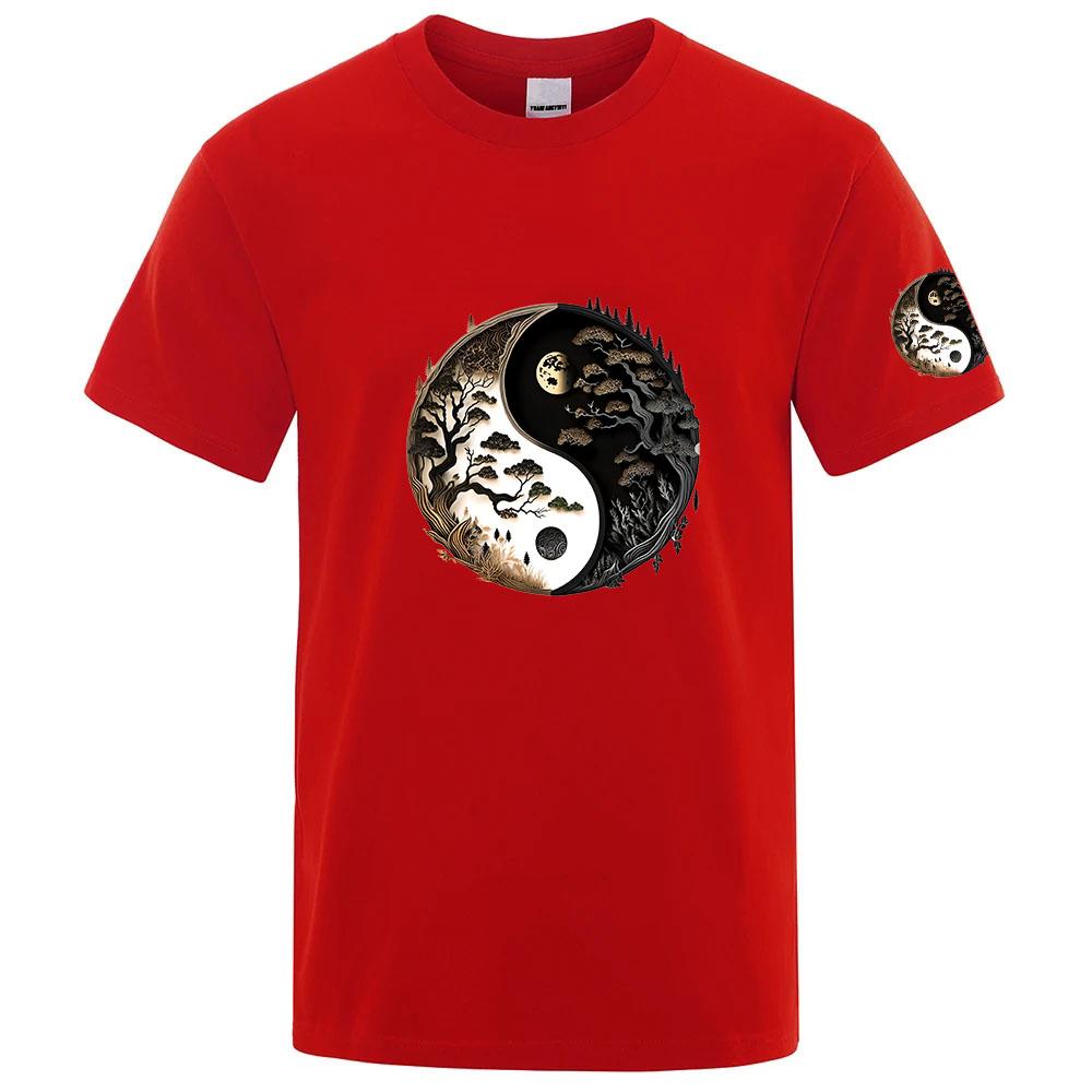 Tai Chi And Eight Trigrams Scenery 2025 New Unisexs Ordinary Thin Short Sleeve Round Neck Sport Fitness Breathable Tshirt