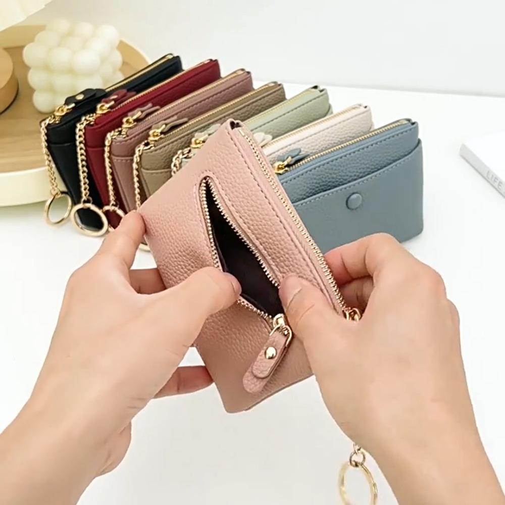 Pure Color Mini Coin Purse Card Holder Short Wallet Card Pocket Change Bag  Gift