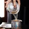 Chaxun Ceramic Gaiwan with Gilded Silver Lid