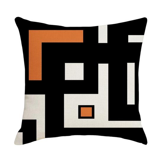 Geometric Cushion Cover, Modern Abstract Throw Pillow Cover, Decorative 18x18 Inch Washable Pillow Case for Sofa Couch Car Seat Decor