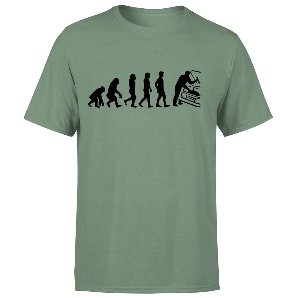 Mechanic Evolution Unisexs T Shirt Funny Car Garage Repair Engineer Retro Tee Top