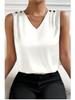 Versatile Faux Silk High-Elastic Solid Color Women's Tank Top