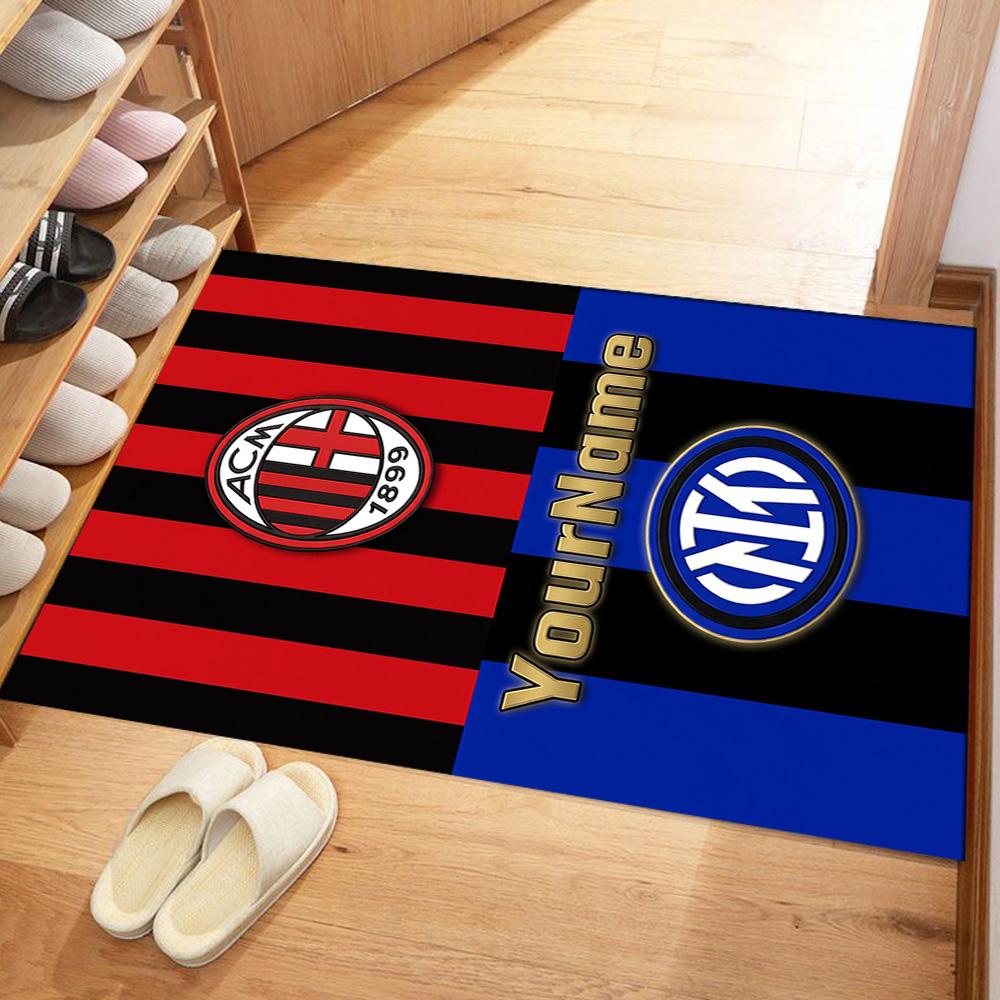 Ac Milan Customizable Name Area Rug Design for Kitchen Outdoor Foyer Balcony Antislip Carpet Anime Office Decor