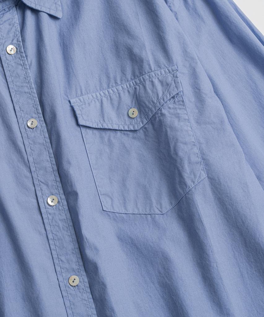 Bihebieo Dyed Poplin Classic Shirts Sax