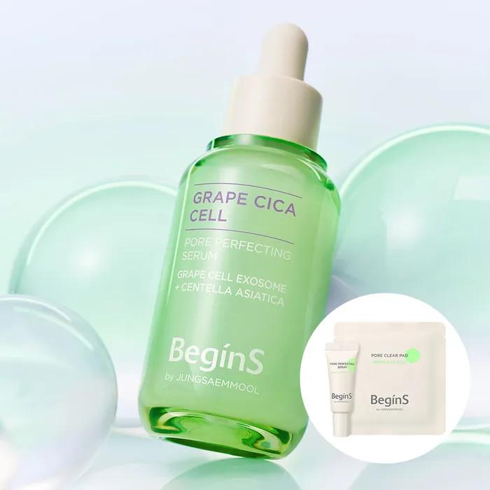 Begins by JUNG SAEM MOOL Pore Perfecting Serum + Pore Perfecting Serum 5ml + Pore Clear Pads (2 sheets) Gift