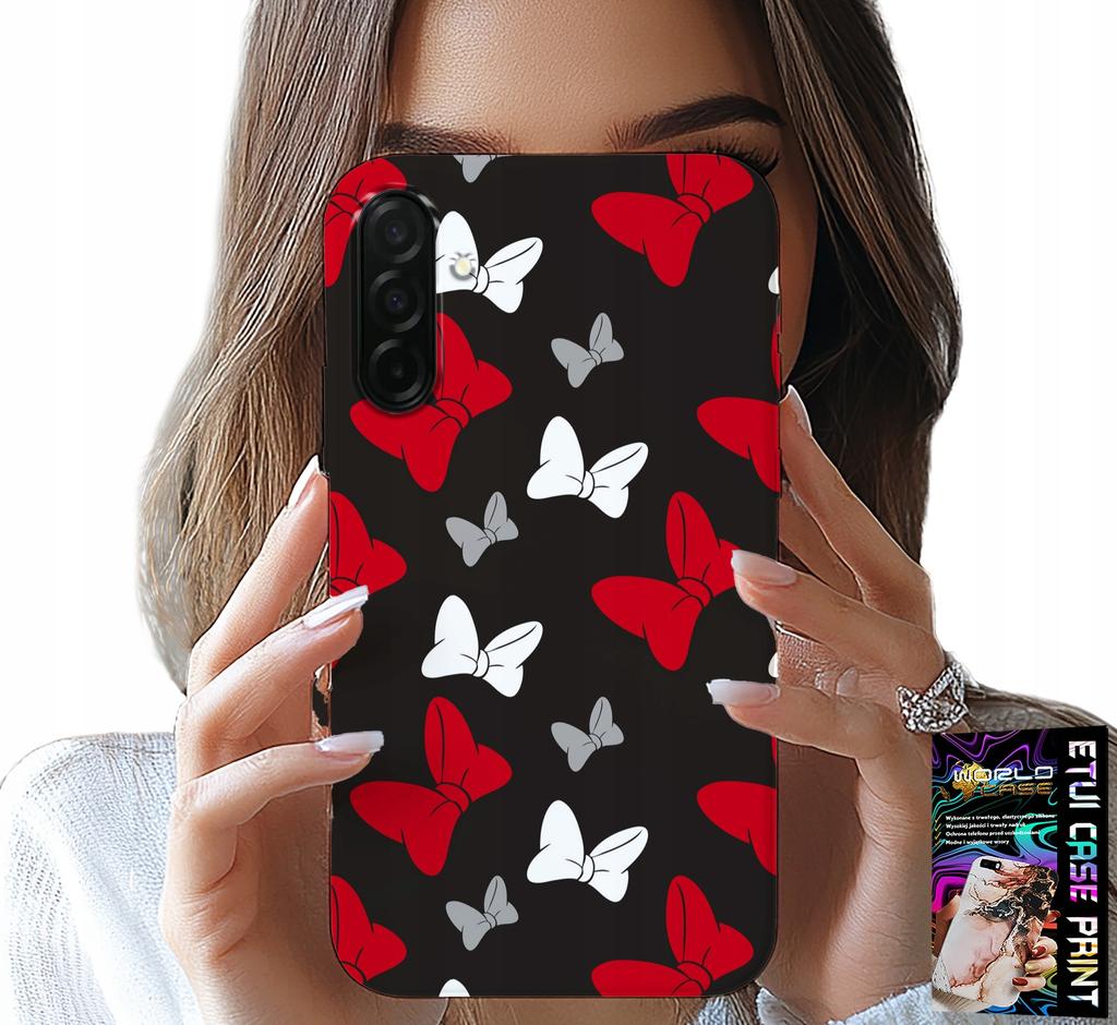 Etui Do Samsung Galaxy A26 5G - Kokardki Czerwono Białe Myszka, Wzory