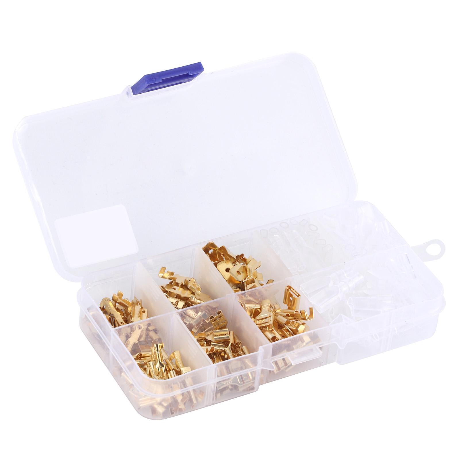 

210Pcs 2.8 4.8 6.3MM Gold Insulated Male Female Electrical Wire Terminals Connectors